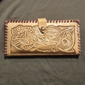Vintage handmade leather wallet